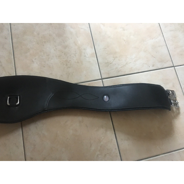 Sangle bates cuir noir taille 125cm