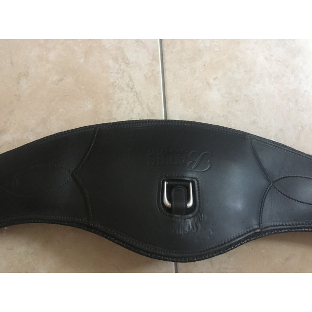 Sangle bates cuir noir taille 125cm
