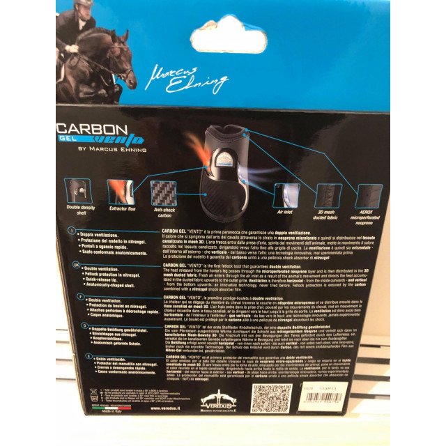 Protèges boulets Veredus Carbon Gel Vento by Marcus Ehning - Noir - Taille L - Neuves