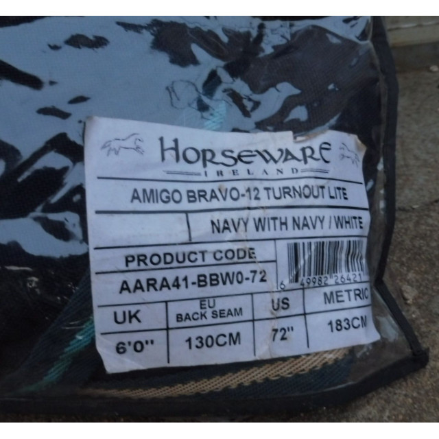 Couverture Horseware Amigo Bravo 12 Lite 130 + couvre-cou