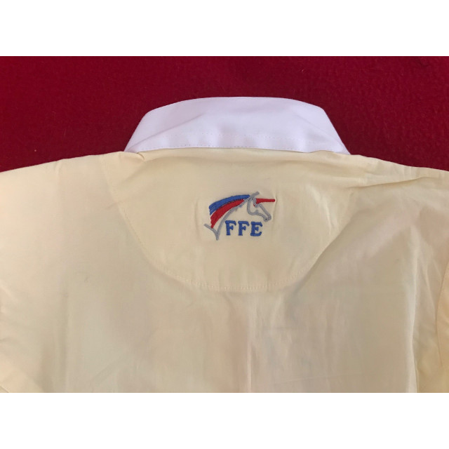 Chemise sans manches de concours// ffe balzane// jaune et blanc