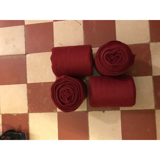 4 bandes de polo rouge bordeaux