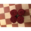 4 bandes de polo rouge bordeaux