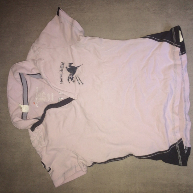 Polo rose&gris
