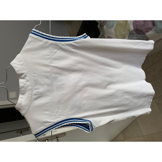 Chemise de concours blanche et bleu flags & cup