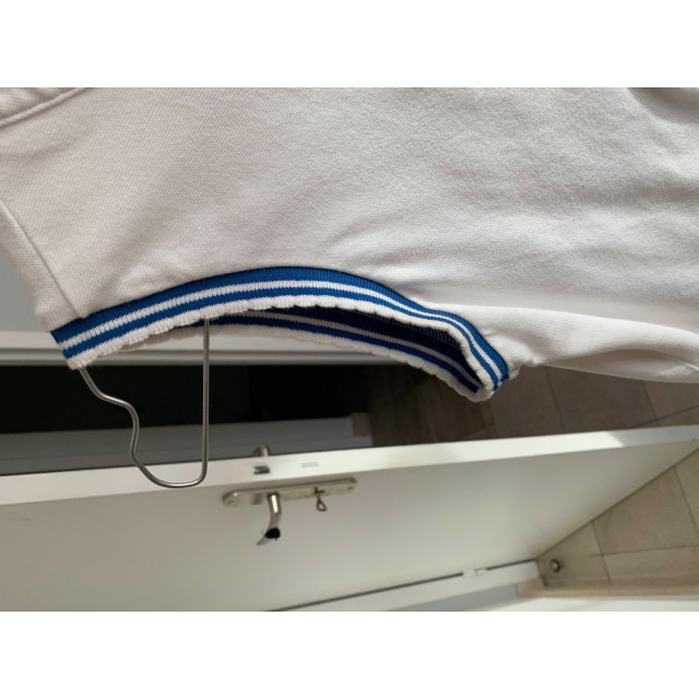 Chemise de concours blanche et bleu flags & cup