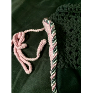 Bonnet gris et rose