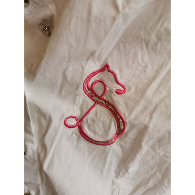 Chemise de concours Le Sabotier blanche et rose