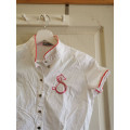 Chemise de concours Le Sabotier blanche et rose