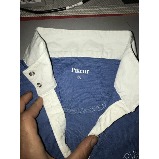 Polo manche courte bleu pikeur