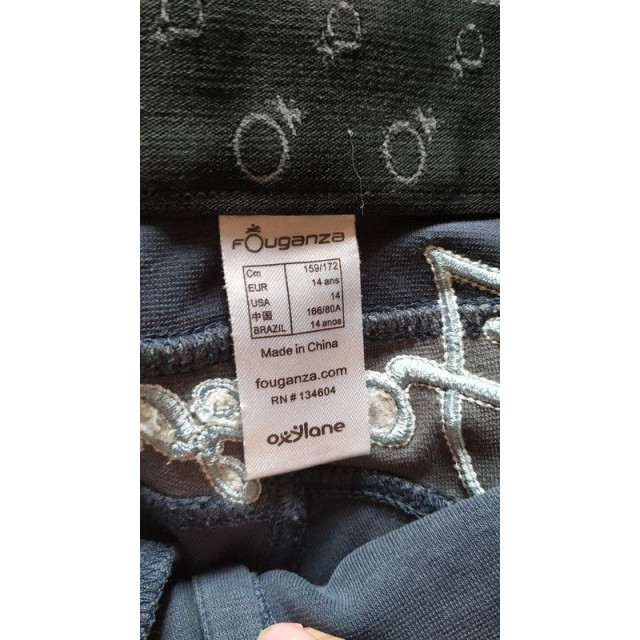 Pantalon fouganza bleu/mauve