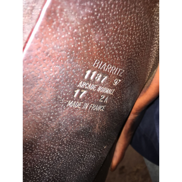 Selle Devoucoux Biarritz - taille 17 - havane