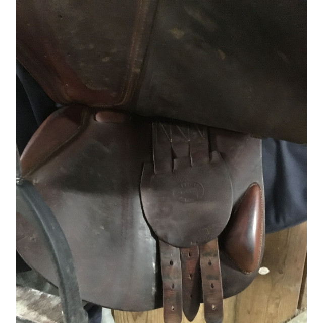 Selle Devoucoux Biarritz - taille 17 - havane