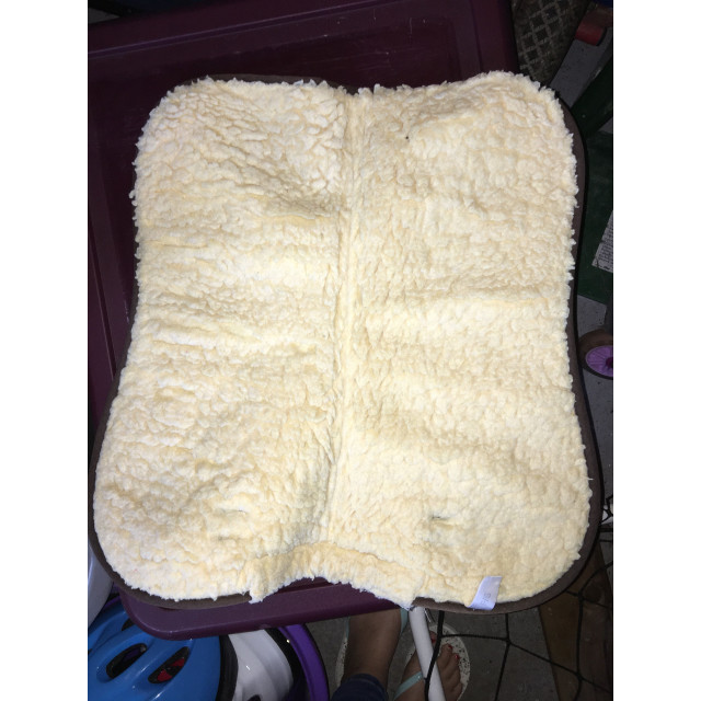 Amortisseur marron mouton synthétique Poney