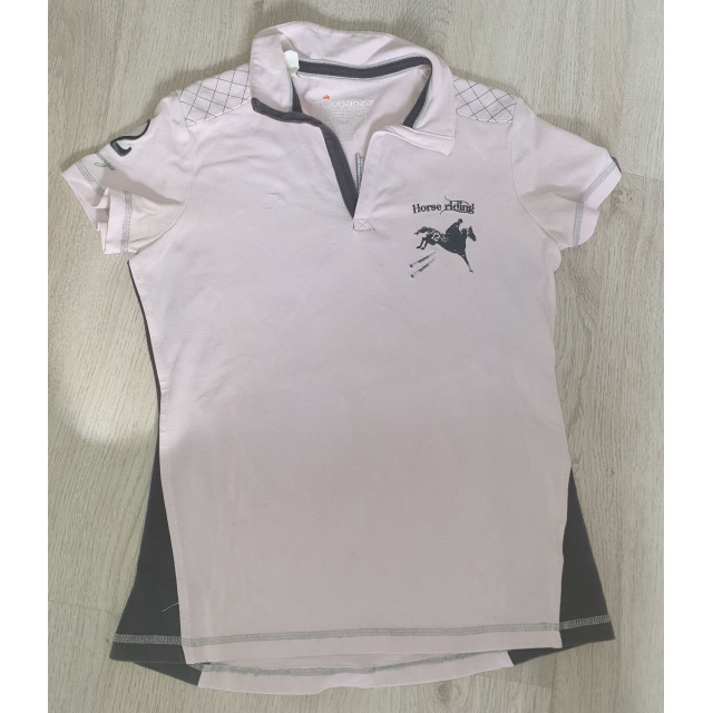 Polo rose et marron