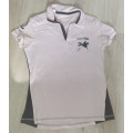 Polo rose et marron