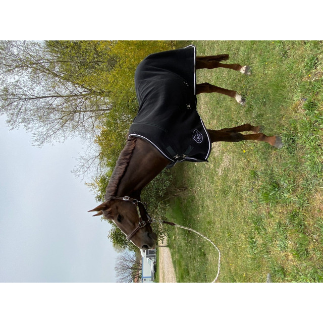 Couverture Double Polaire Thérapeutique 560g Noir-Blanc