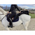 Couvre-reins Techno-Pro avec pad de massage et de chauffe Noir-Blanc