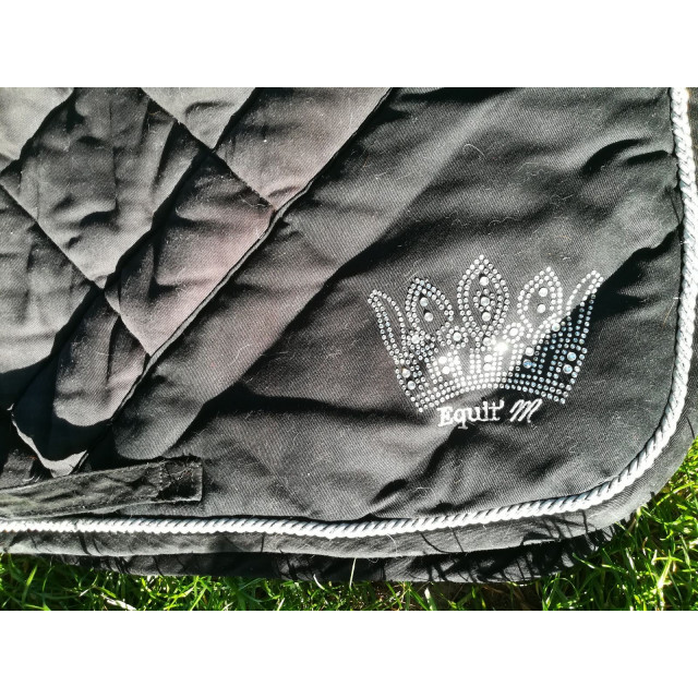 Tapis equitheme noir à strass