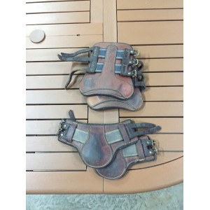 ensemble guêtre et prot!ges boulets en cuir