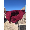 Ensemble tapis et bonnet bordeaux