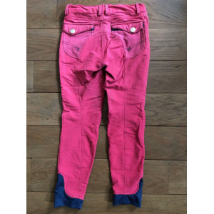 PANTALON ENFANT HKM PRO TEAM ROSE AVEC GRIP SILICONE