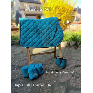 Ensemble bande guêtres et tapis