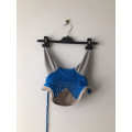 Bonnet Equi-Thème bleu et gris taille poney. Neuf sans étiquette.