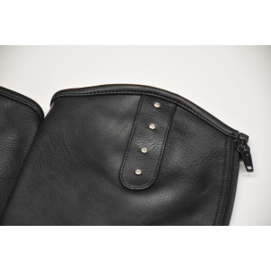 Chaps en Cuir Noire et Strass taille XS