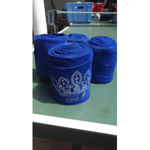 Bande equitheme bleu roi strass