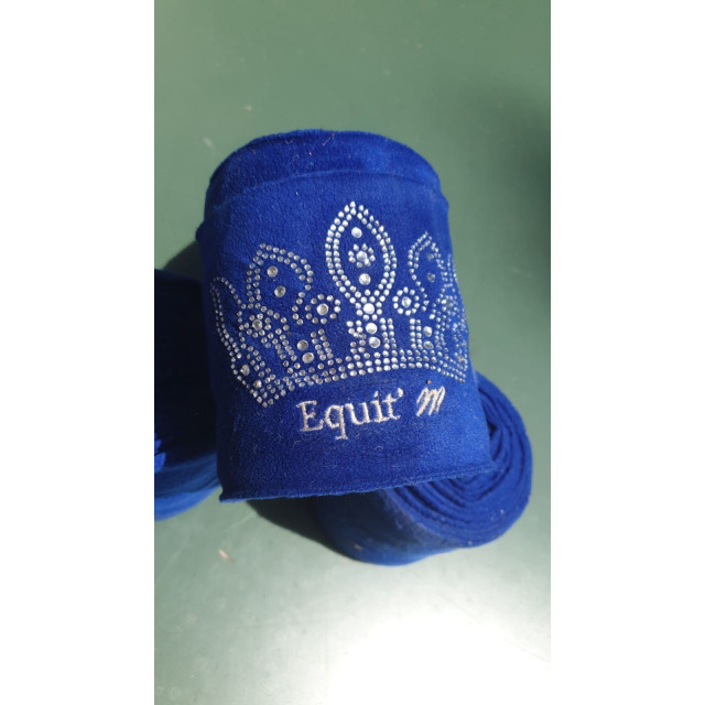 Bande equitheme bleu roi strass