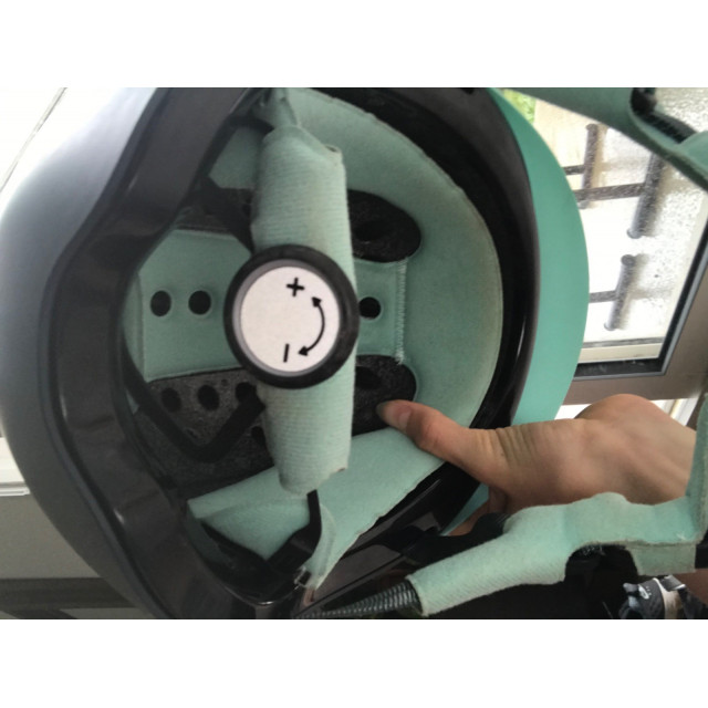 Casque bleu marine/turquoise fouganza