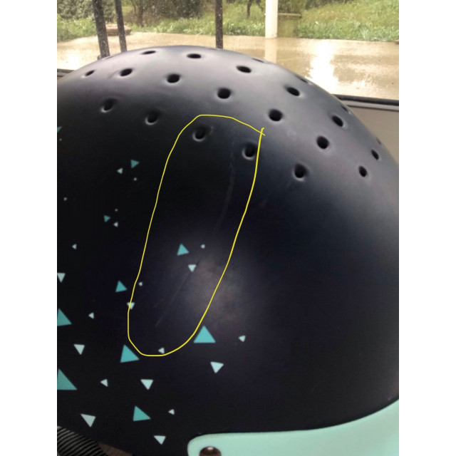 Casque bleu marine/turquoise fouganza