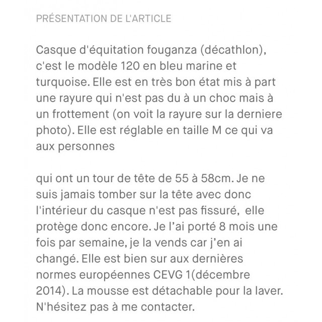 Casque bleu marine/turquoise fouganza