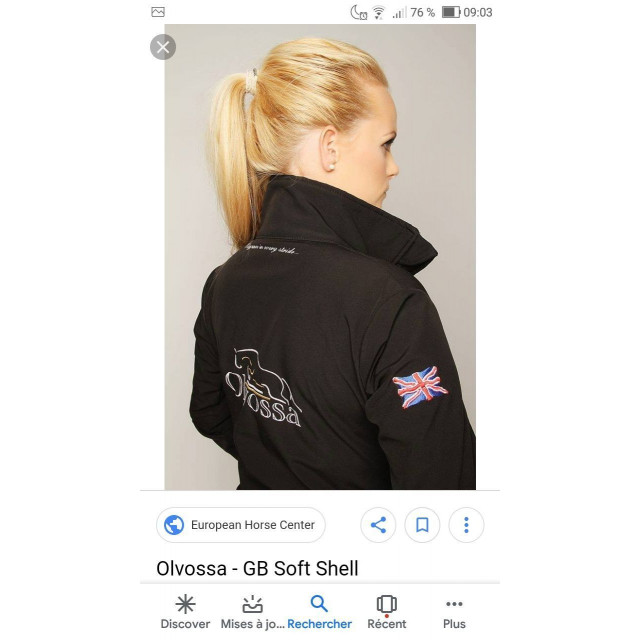 Veste softshell olvossa