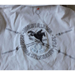 Polo de concours blanc et bleu