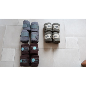 Lot de 7 jeux de 4 bandes de polos  ( roses, bleues, kaki, brunes,...) dans les marques Jumptec, BR, Lamicell,....