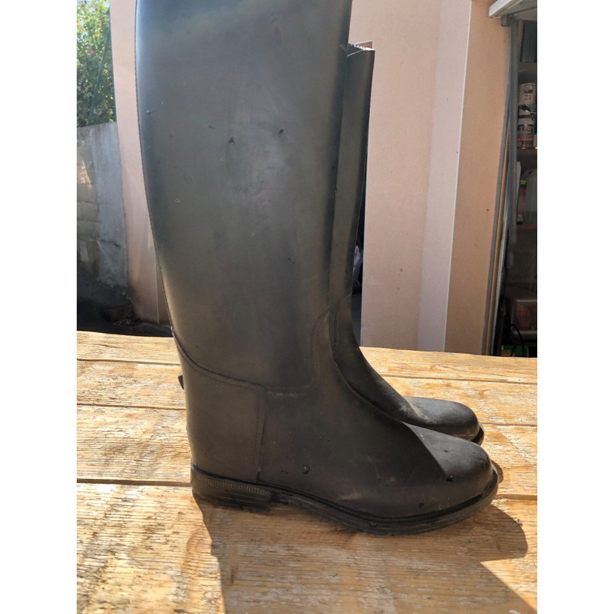 bottes equitation caoutchouc le chameau