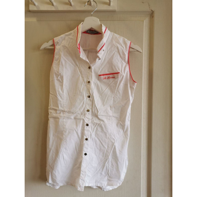Chemise de concours Le Sabotier blanche et rose