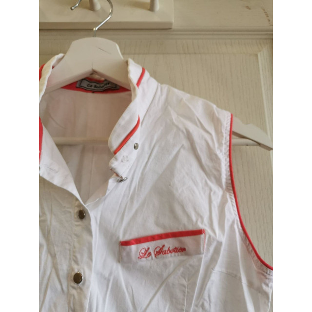 Chemise de concours Le Sabotier blanche et rose