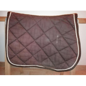 Tapis cheval marron, tresse marron et beige