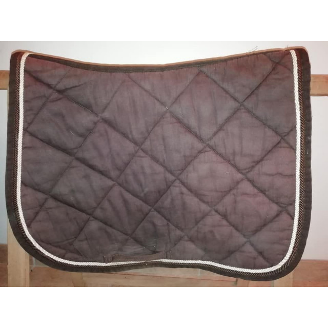 Tapis cheval marron, tresse marron et beige