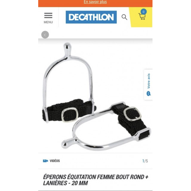 Éperons à bouts ronds 20mm