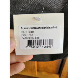 Veste BR softshel, noire, modèle Monaco, T42