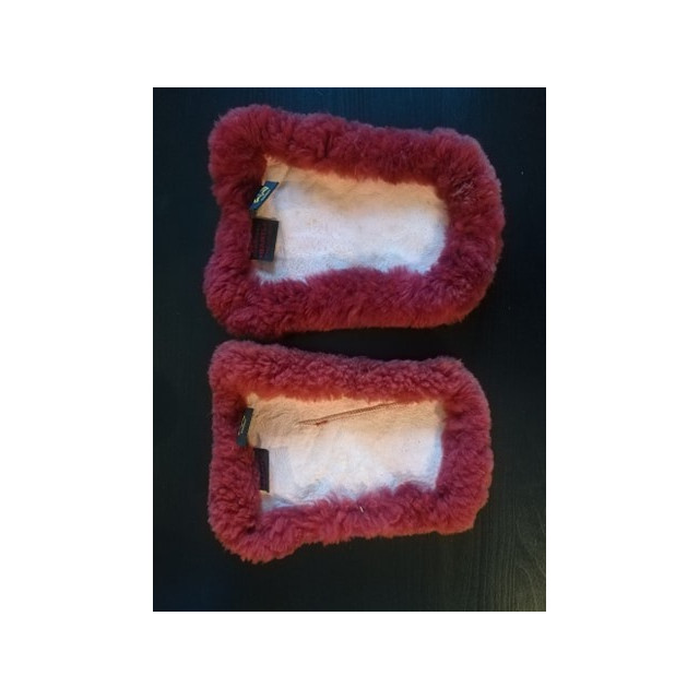 Intérieur guêtres mouton bordeaux