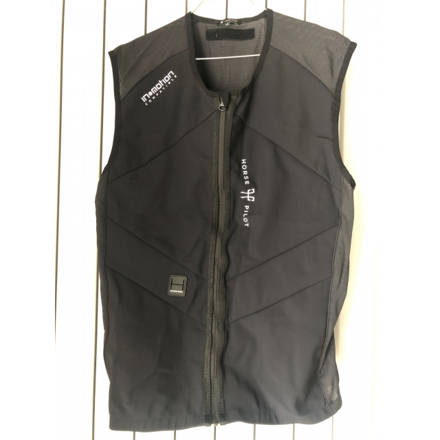 veste de concours homme aerotech avec air bag horse pilot XL noire