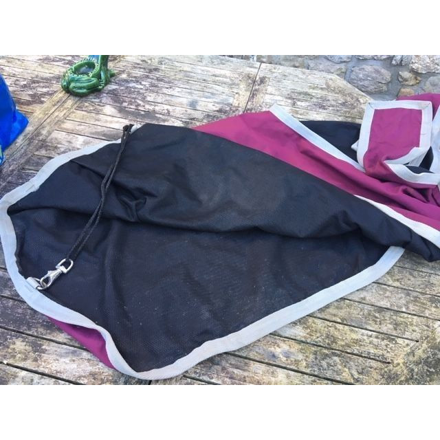 Couvre rein imperméable bordeaux pour  poney D