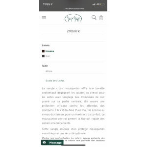 sangle bavette courte devoucoux