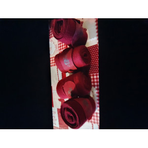 Bandes poney bordeaux