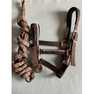 licol FOUGANZA état correct avec sa longe épaisse taille shet à poney C/D